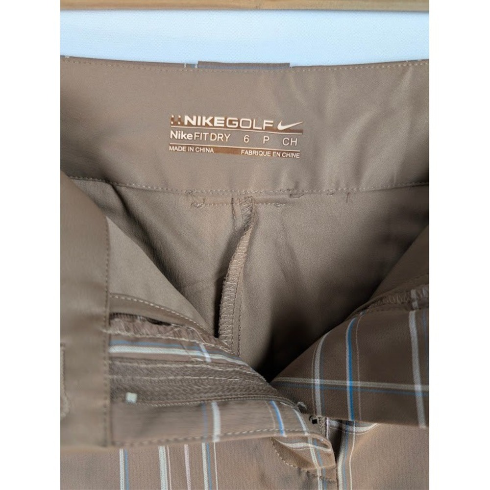 Nike Golf Skort Women 6 Brown Plaid Nike Fit Dry Pleated Mini Skirt Summer 09 - Picture 6 of 9